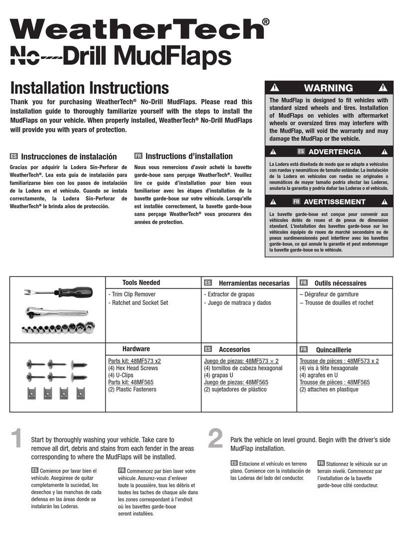 WeatherTech No-Drill MudFlaps manual