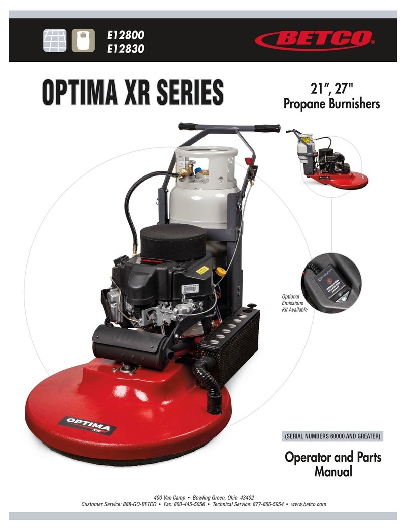 BETCO OPTIMA XR Series User manual BETCO OPTIMA XR Series User manual