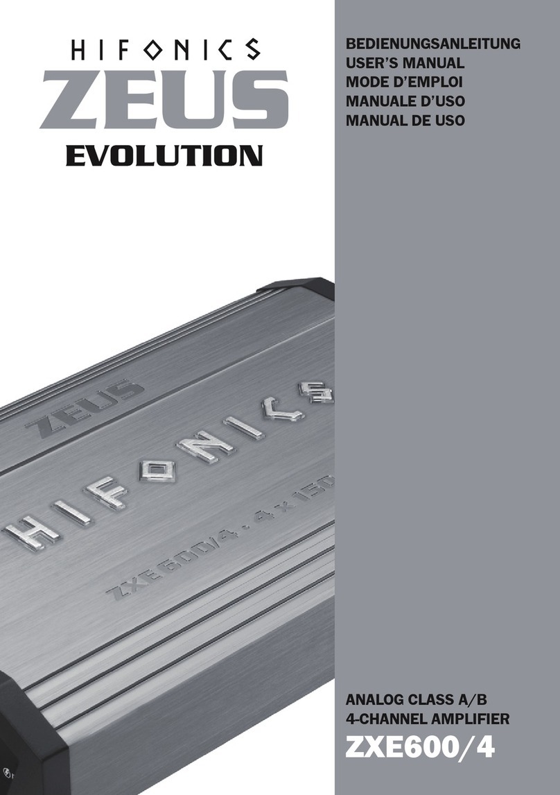 Hifonics ZEUS EVOLUTION ZXE600/4 User manual