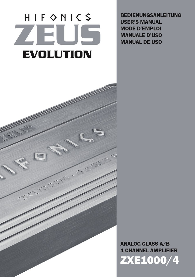 Hifonics ZEUS EVOLUTION ZXE1000/4 User manual