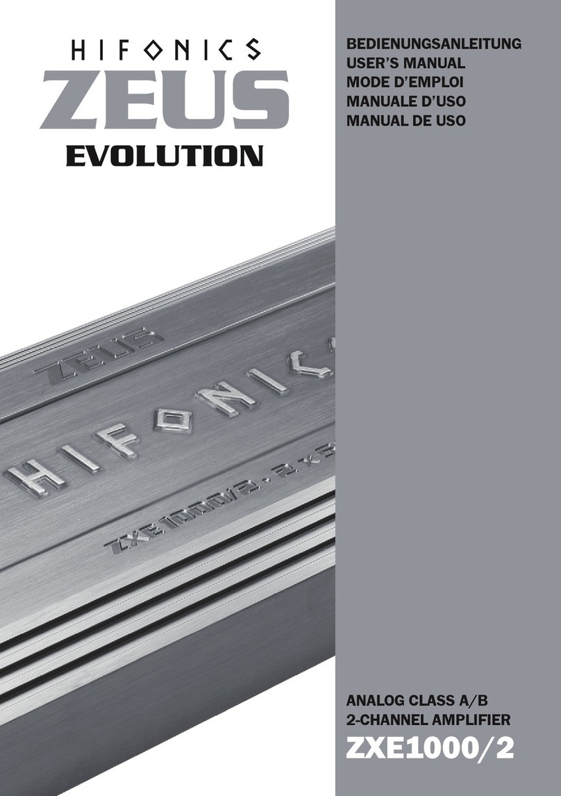 Hifonics ZEUS EVOLUTION ZXE1000/2 User manual