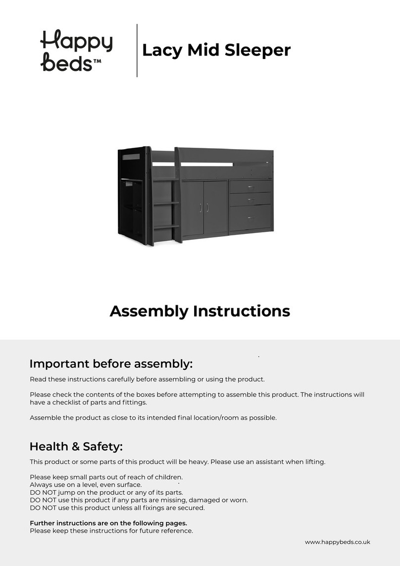 Happy Beds Lacy Mid Sleeper Assembly instructions