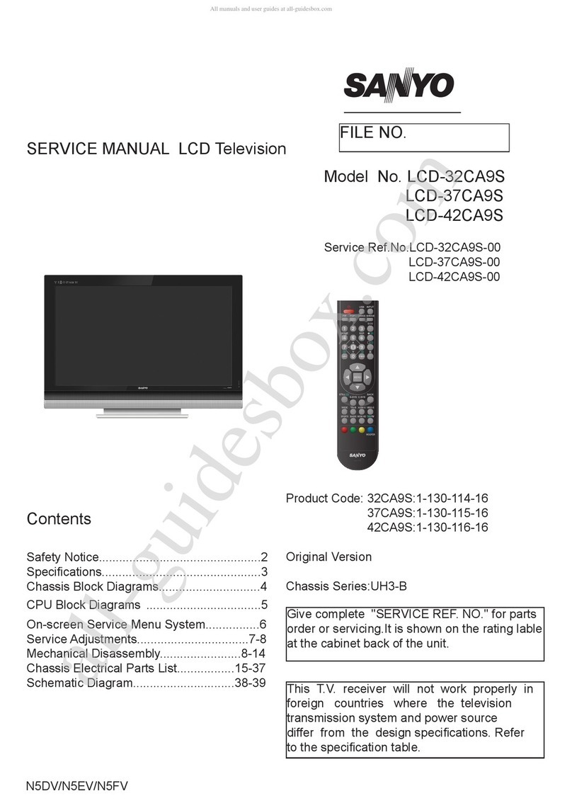Sanyo LCD-32CA9S User manual Sanyo LCD-32CA9S User manual