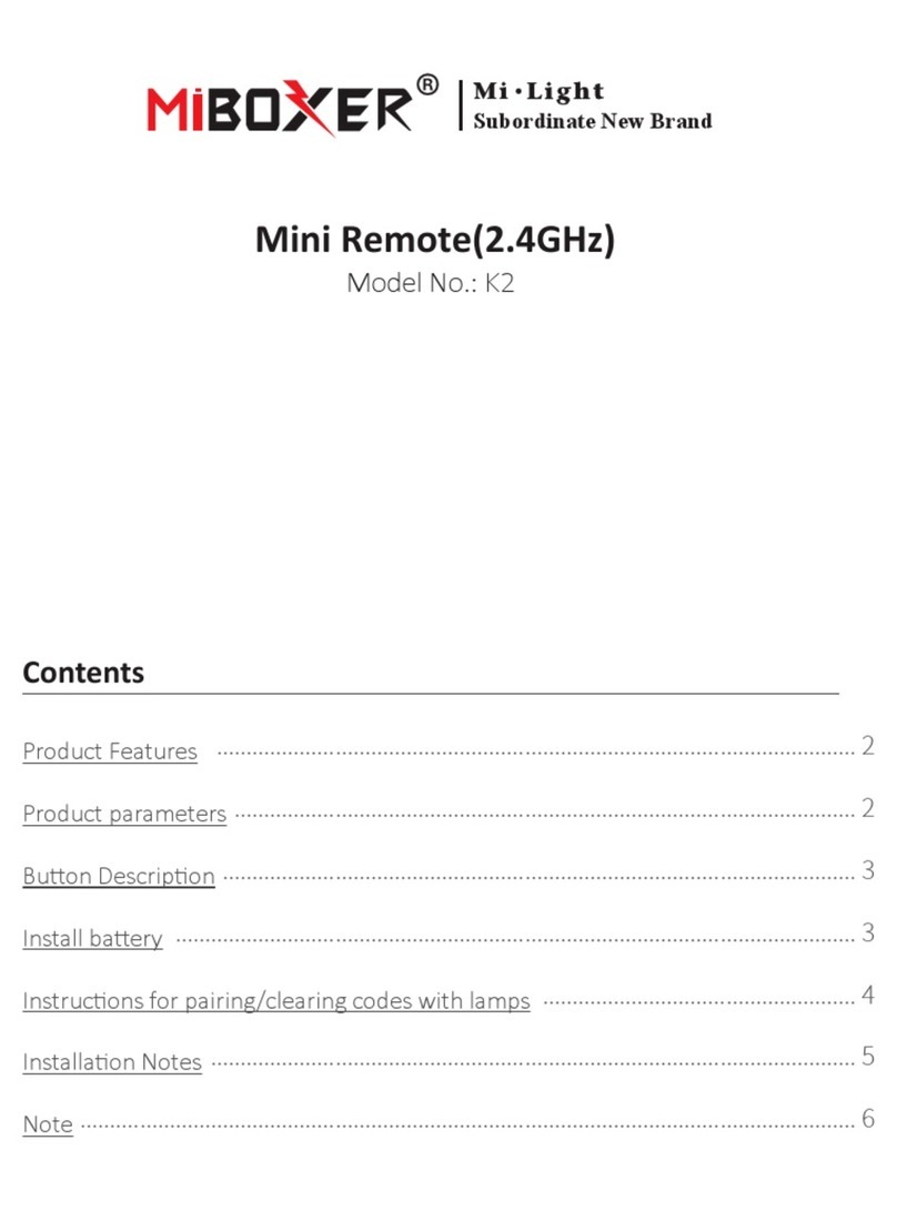 Mi-Light Miboxer K2 User manual
