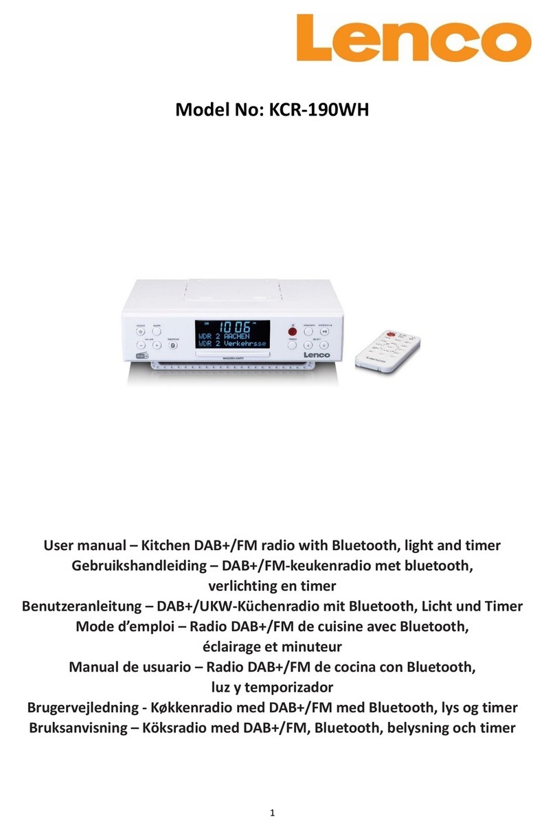 LENCO KCR-190WH user manual