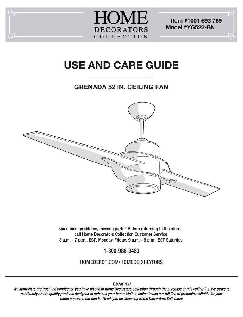 Home Decorators Collection GRENADA YG522-BN Use and care guide Home Decorators Collection GRENADA YG522-BN Use and care guide