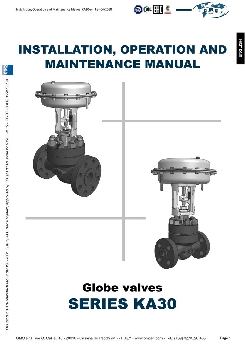 OMC KA30 Series Installation, operation and maintenance manual