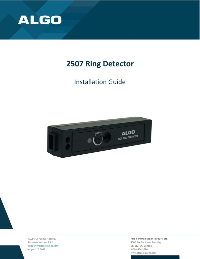 Algo 2507 installation guide