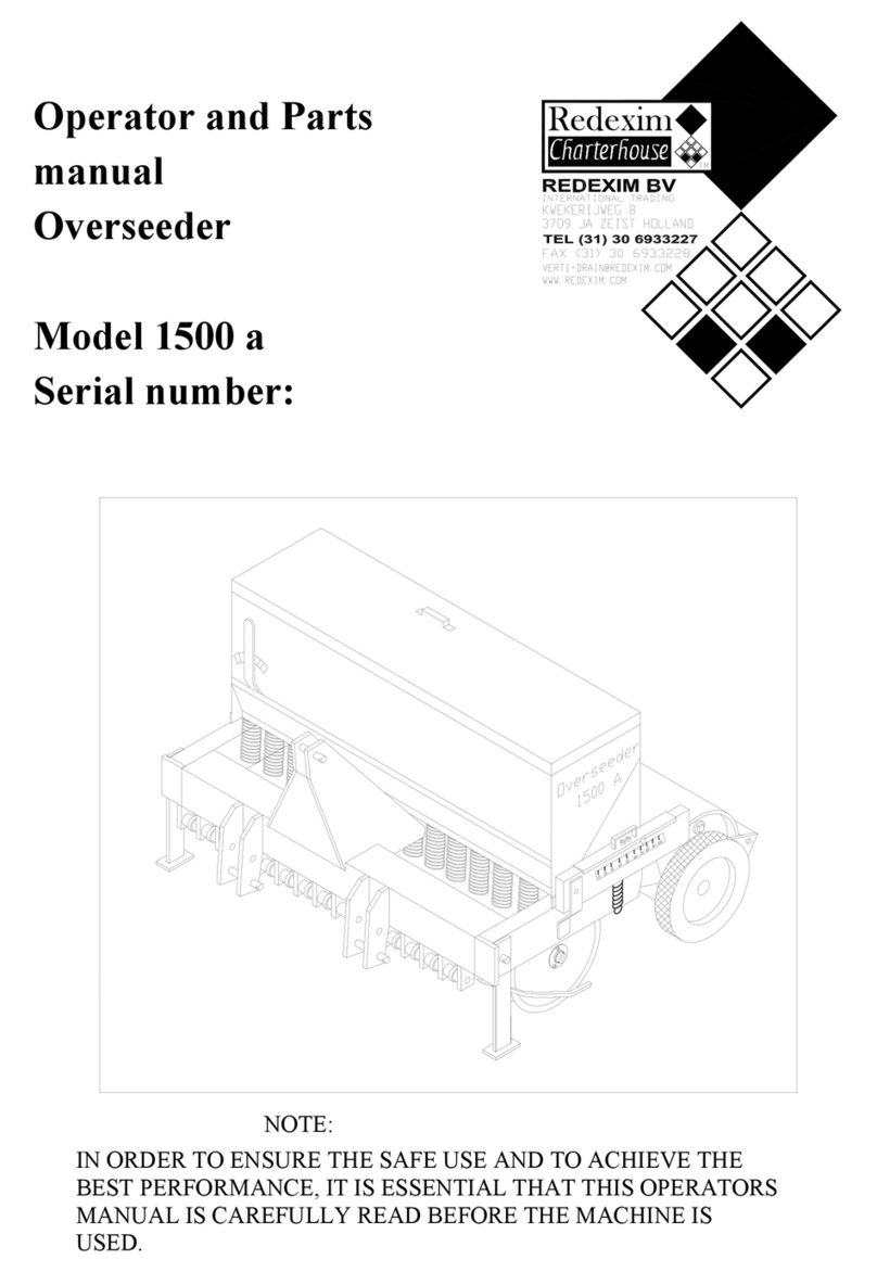 Redexim Easy Spread 1500 Operator and parts manual