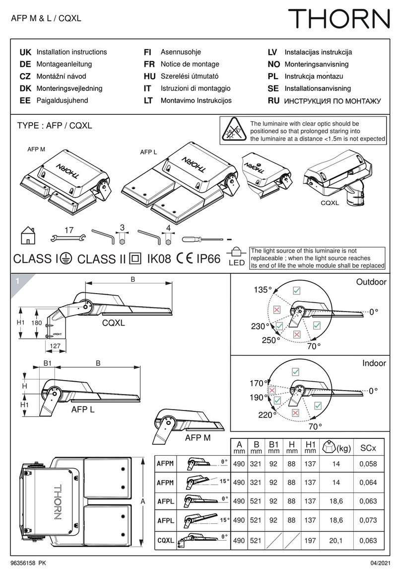 Thorn AFP L Series installation instructions Thorn AFP L Series installation instructions