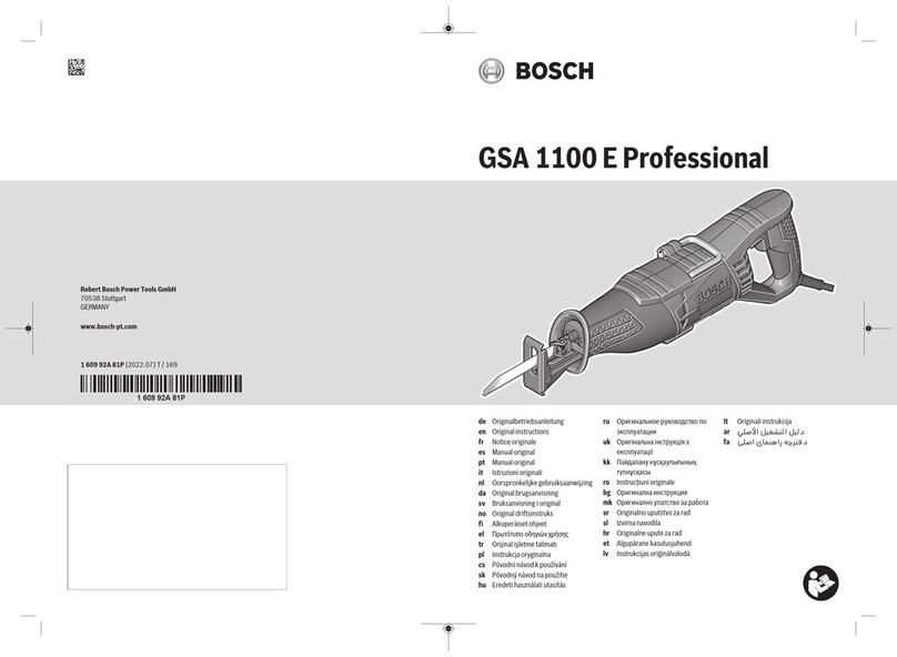 Bosch Professional GSA 1100 E User manual