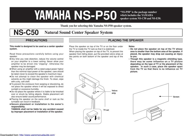 Yamaha NS-P50 User manual Yamaha NS-P50 User manual