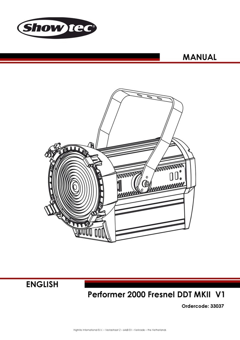 Show Tec Performer 2000 Fresnel DDT MKII V1 User manual