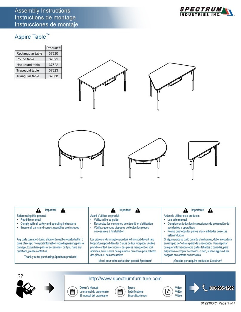 Spectrum Industries Aspire Table 37320 Assembly instructions Spectrum Industries Aspire Table 37320 Assembly instructions