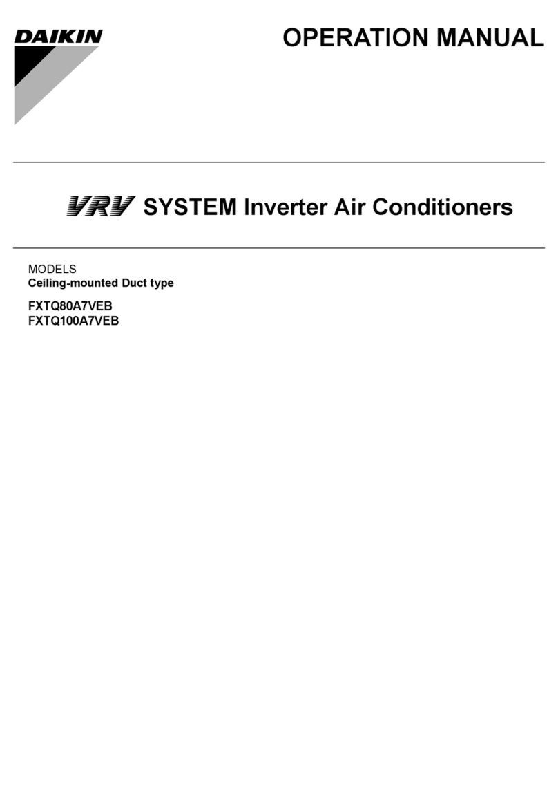 Daikin FXTQ100A7VEB User manual