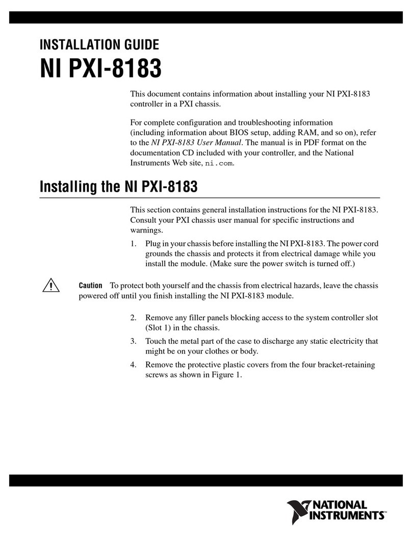 National Instruments Two-Slot Embedded Controller NI PXI-8183 User manual National Instruments Two-Slot Embedded Controller NI PXI-8183 User manual
