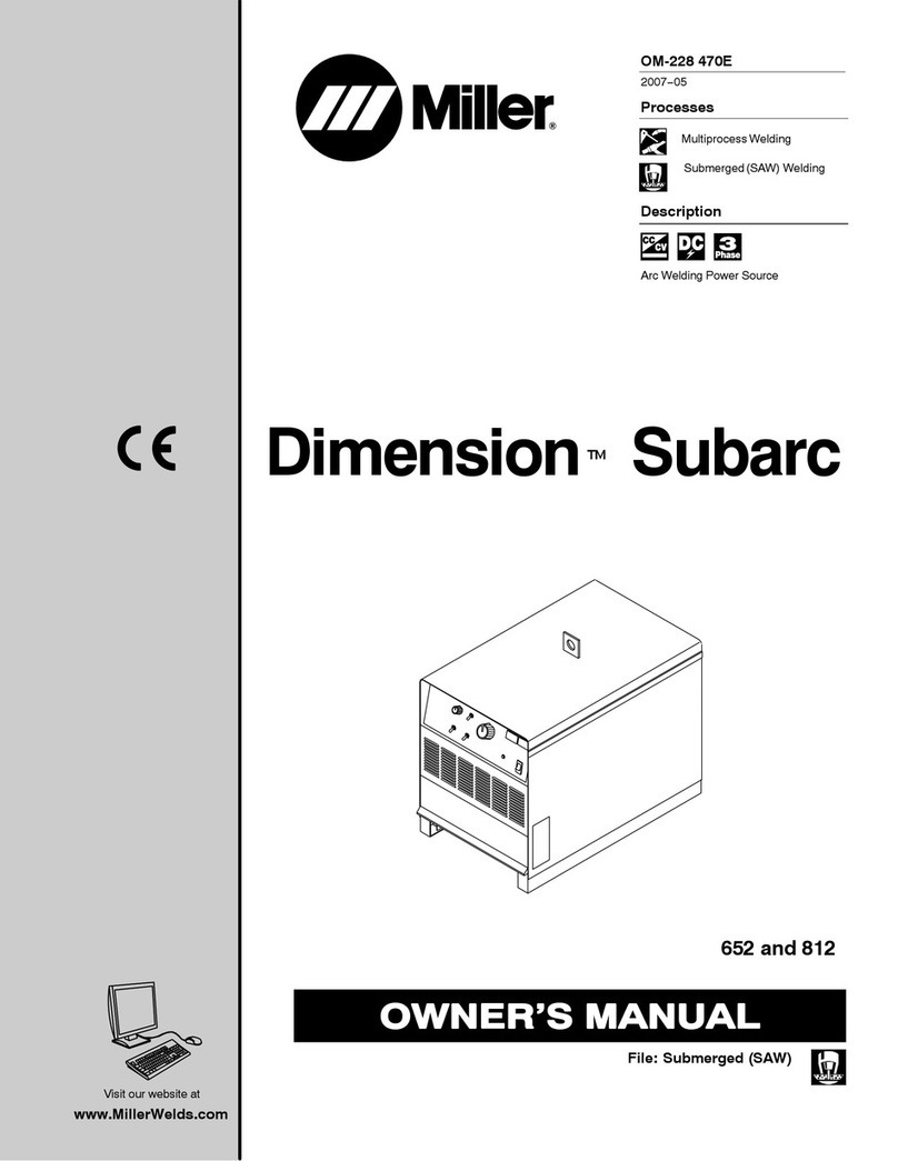 Miller Dimension Subarc 652 owner's manual