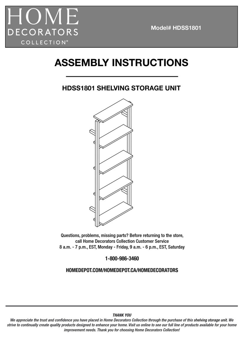 Home Decorators Collection HDSS1801 Assembly instructions Home Decorators Collection HDSS1801 Assembly instructions