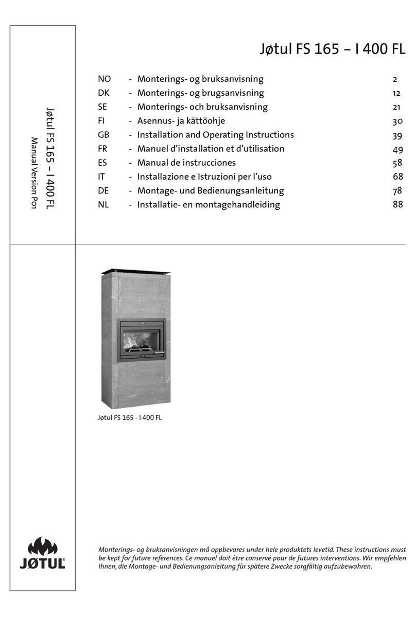 Jøtul FS165-I400FL Owner's manual