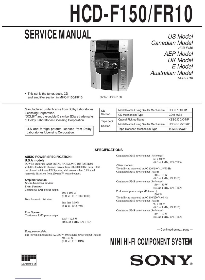 Sony HCD-FR50 User manual