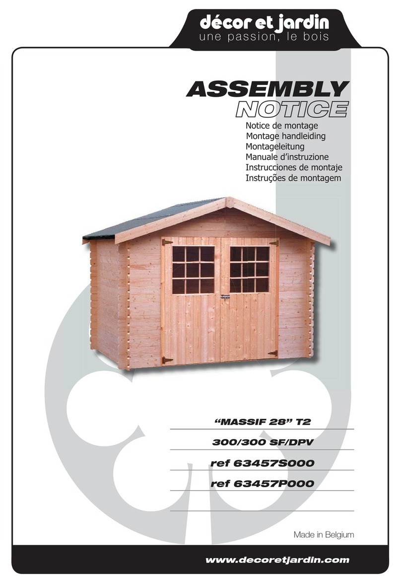 Décor et Jardin MASSIF 28 T2 Assembly Notice Décor et Jardin MASSIF 28 T2 Assembly Notice