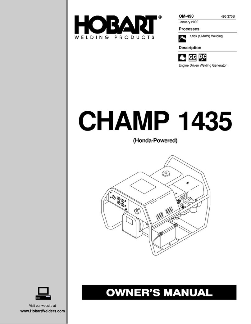 Hobart Welding Products CHAMP 1435 owner's manual