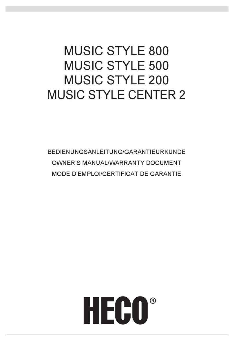 Heco MUSIC STYLE 800 Planning guide