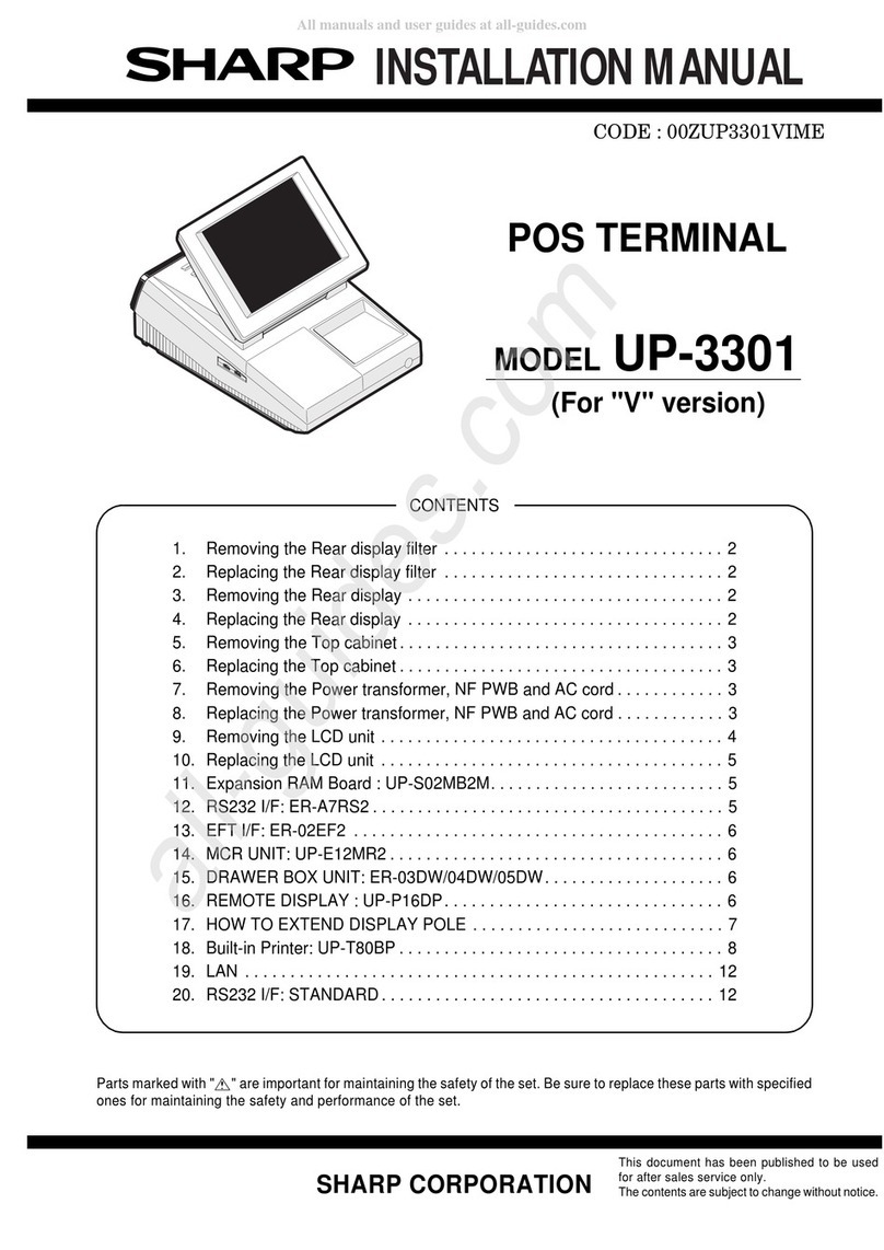 Sharp UP-3301 installation manual