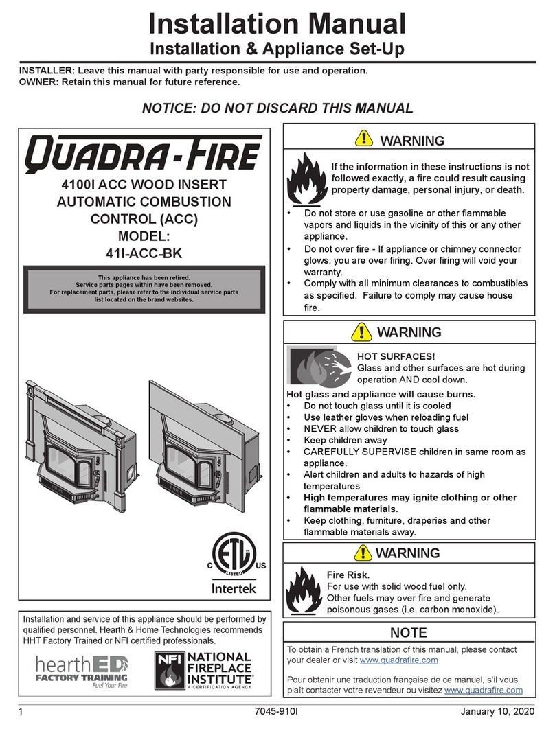 Quadra-Fire 41I-ACC-BK User manual Quadra-Fire 41I-ACC-BK User manual