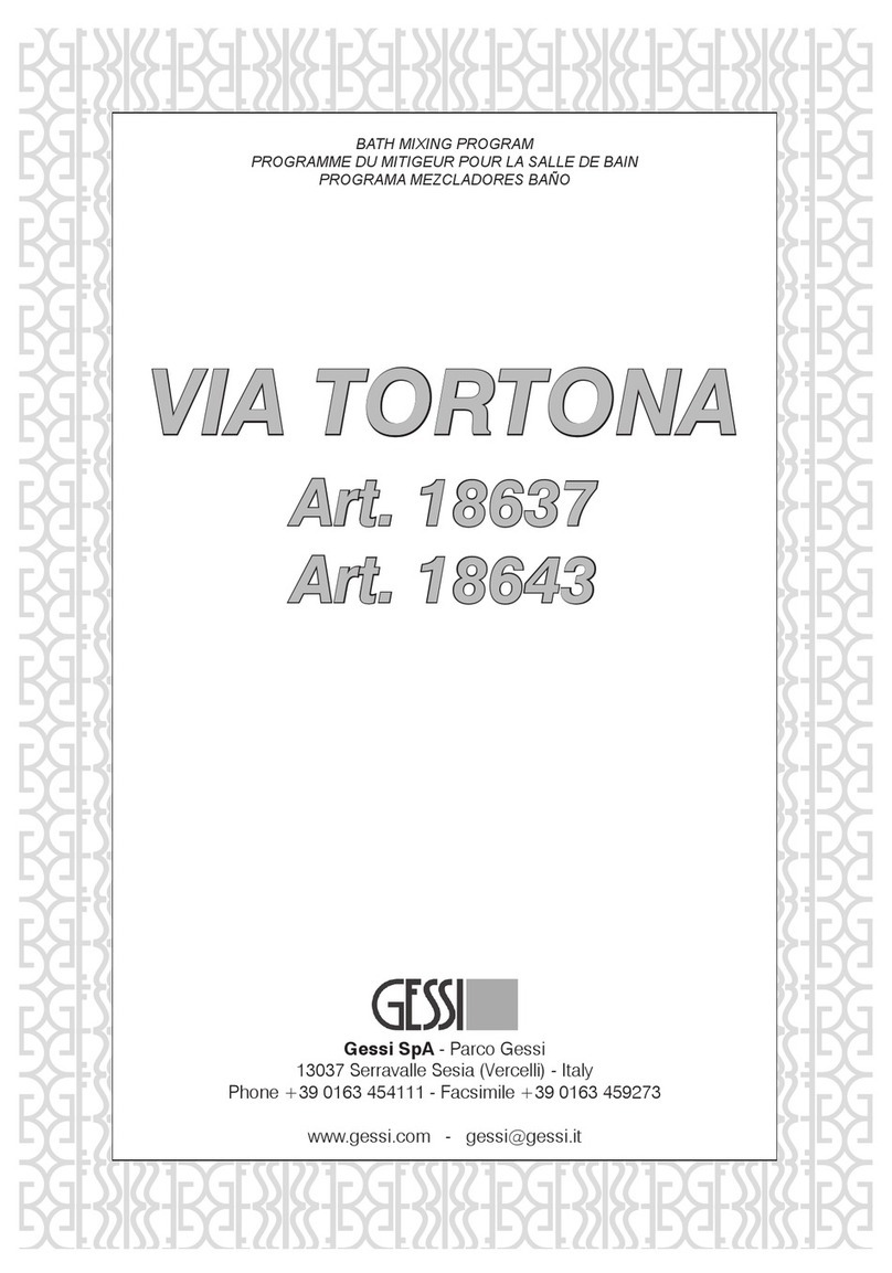Gessi VIA TORTONA 18637 User manual