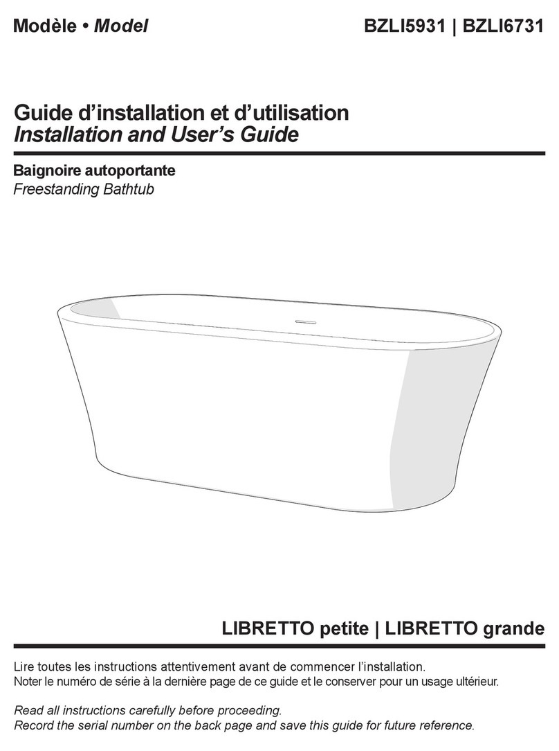 Fleurco LIBRETTO BZLI5931 User manual Fleurco LIBRETTO BZLI5931 User manual
