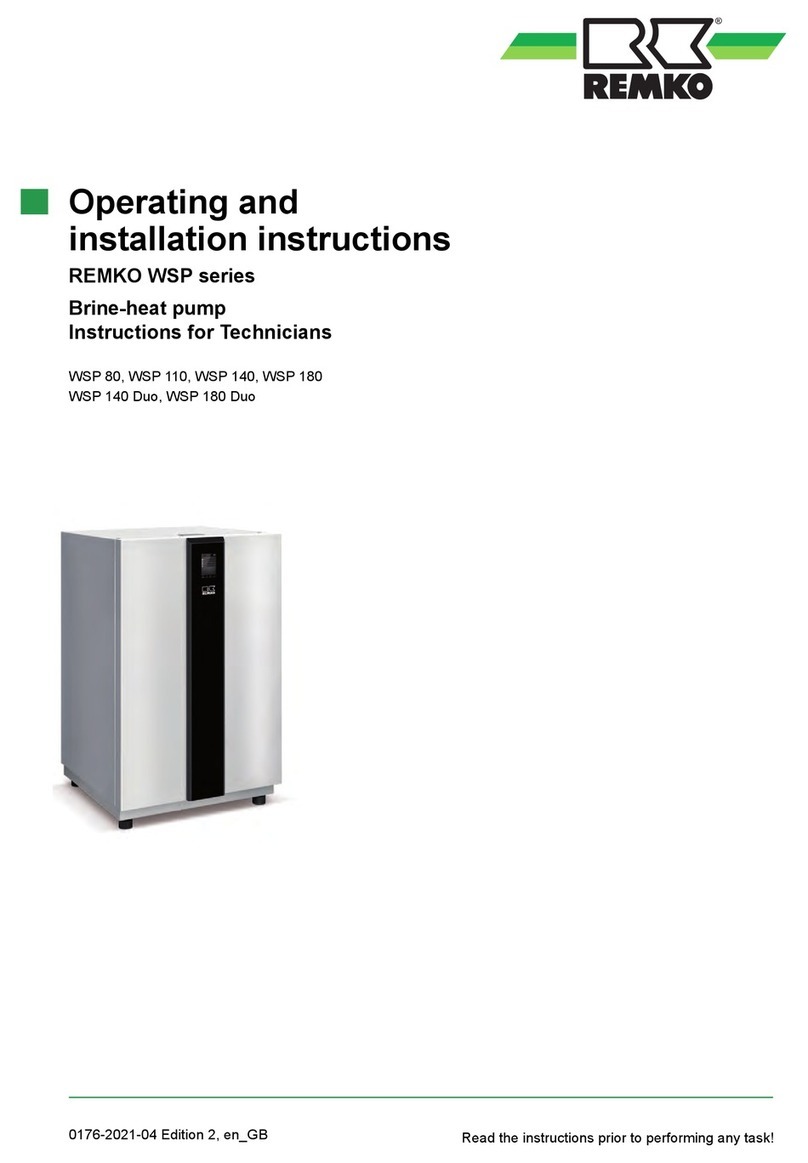 REMKO WSP 180 WSP Operating and installation instructions