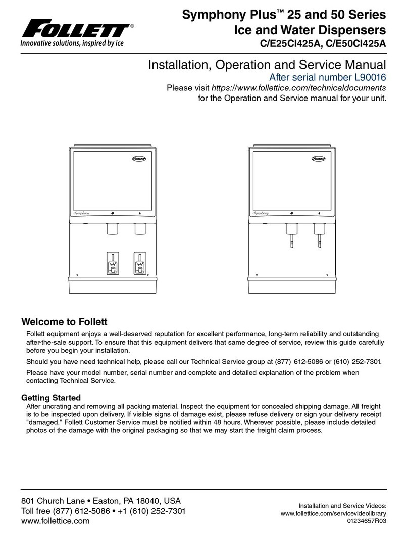 Follett L90016 Installation, operation and service manual Follett L90016 Installation, operation and service manual