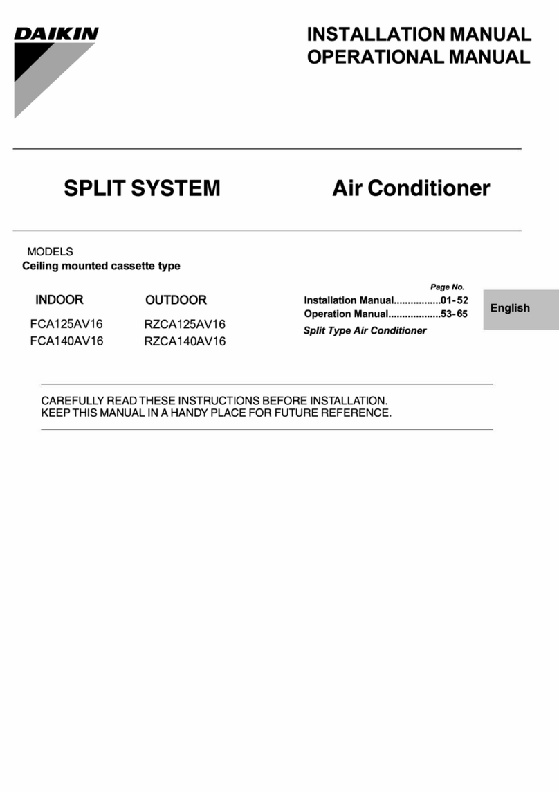 Daikin FCA125AV16 Quick start guide Daikin FCA125AV16 Quick start guide