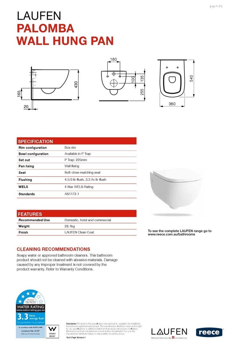 Reece LAUFEN PALOMBA 9504211 quick start guide