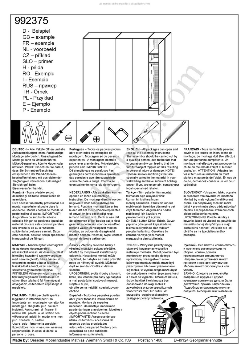 Oeseder Möbelindustrie 992375 manual