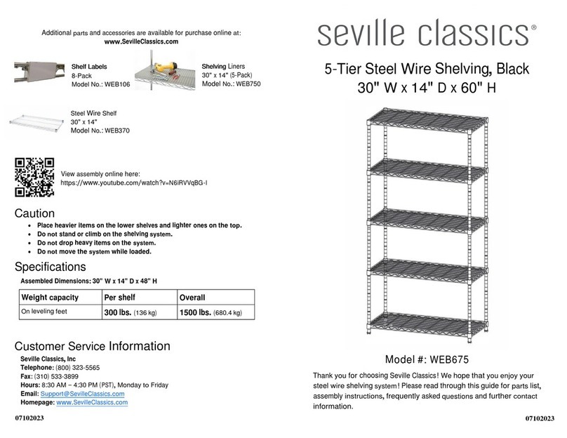 Seville Classics WEB675 quick start guide