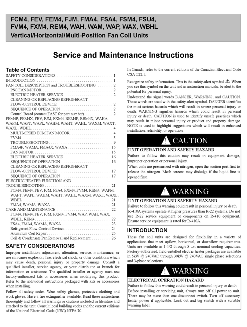 Carrier FCM4 Installation and user guide