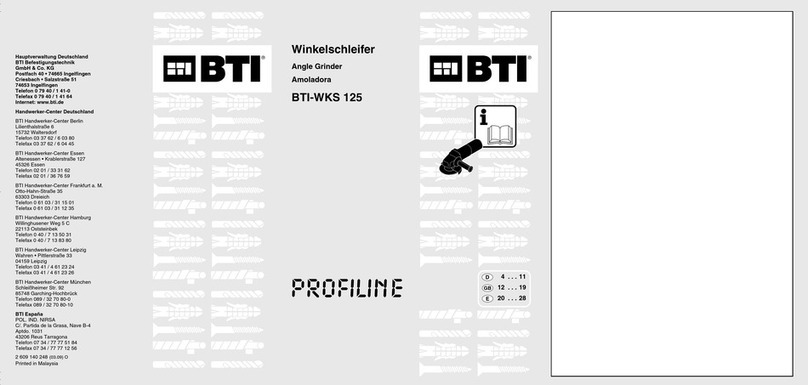 BTI PROFILINE BTI-WKS 125 manual