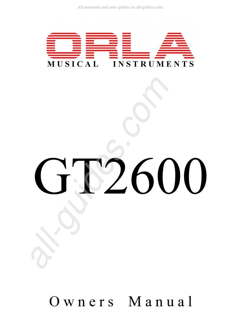 Orla GT2600 owner's manual