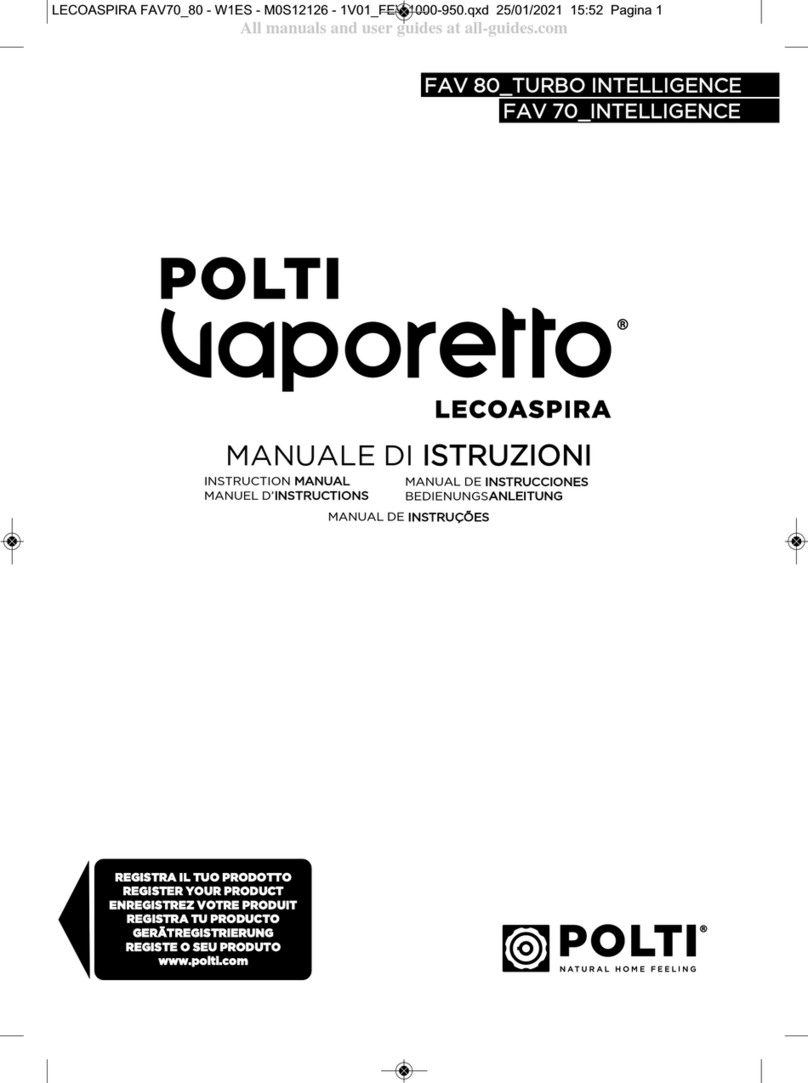 POLTI Vaporetto Lecoaspira FAV 80 TURBO... instruction manual
