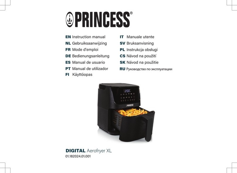 Princess Aerofryer XL instruction manual