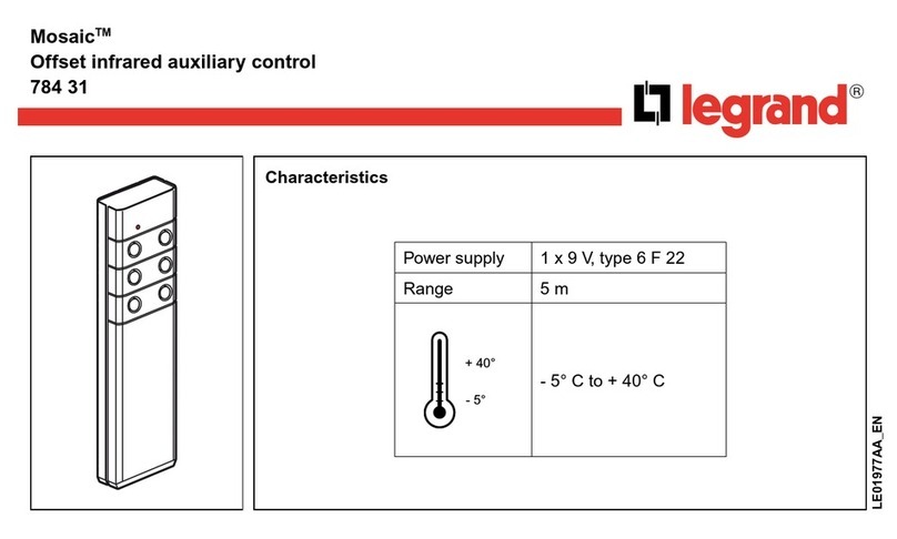 LEGRAND Mosaic User manual