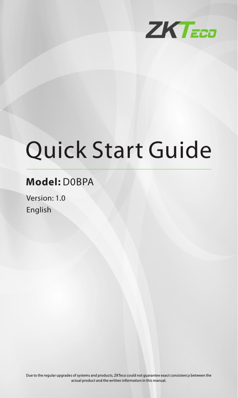 ZKTeco D0BPA User manual