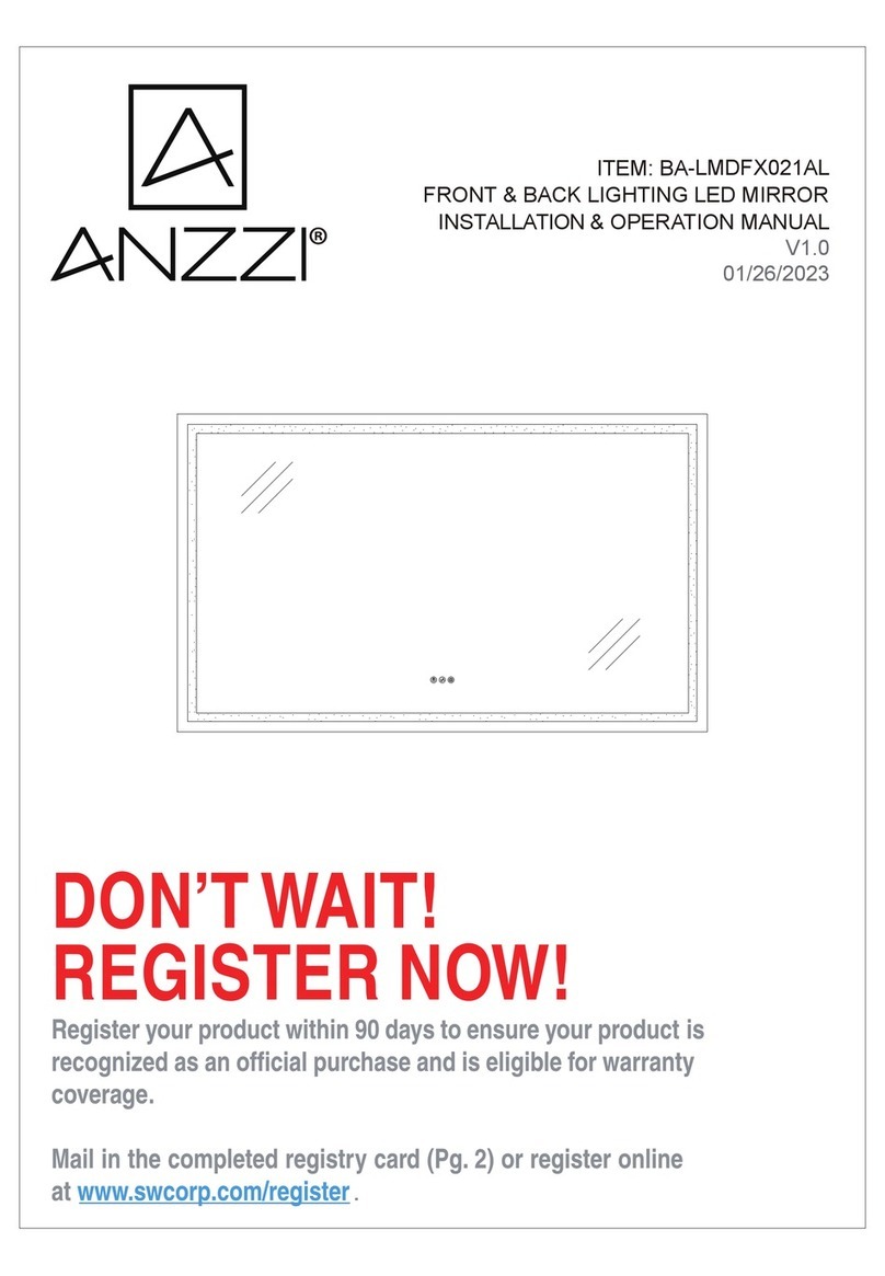 Anzzi BA-LMDFX021AL Installation & operation manual Anzzi BA-LMDFX021AL Installation & operation manual