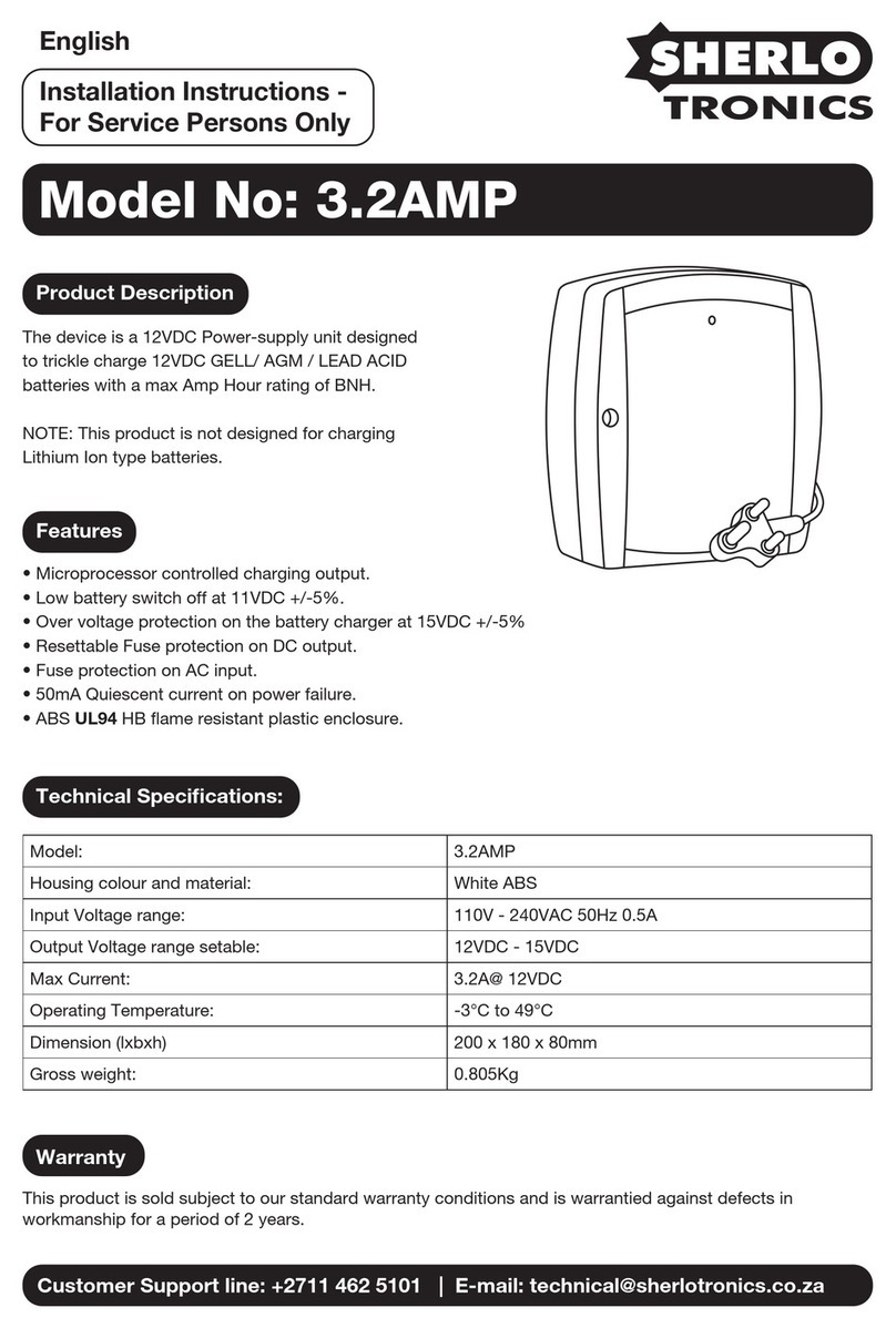 Sherlotronics 3.2AMP installation instructions