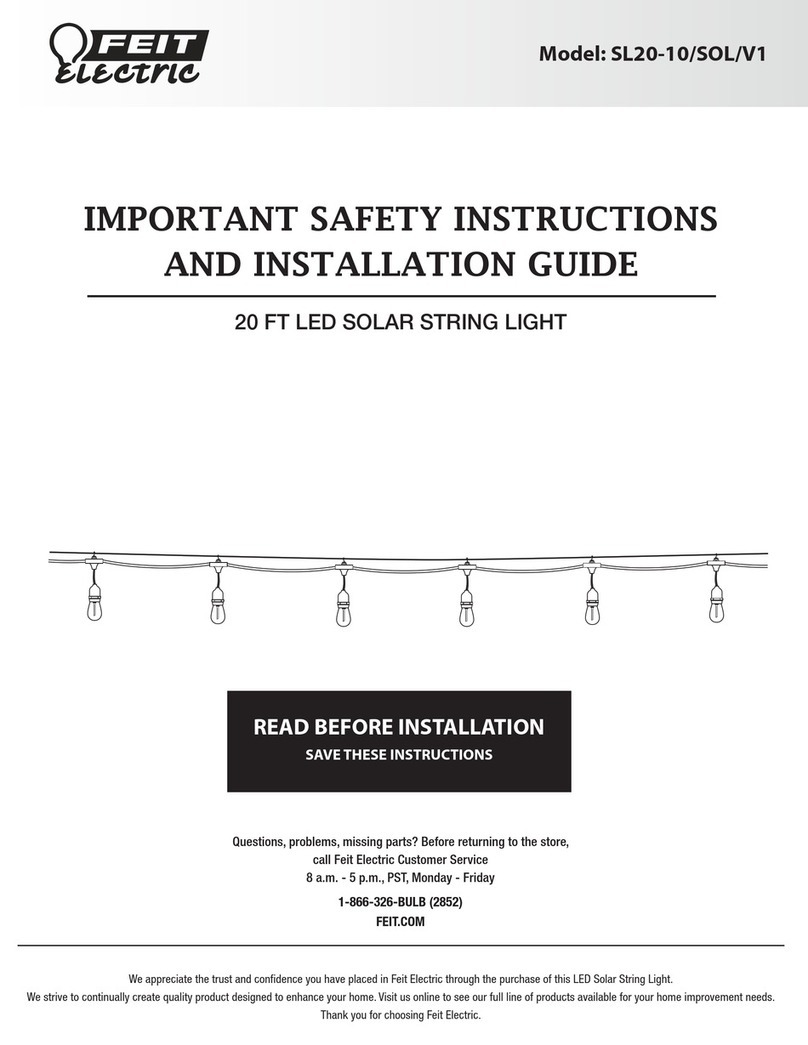 Feit Electric SL20-10/SOL/V1 User manual Feit Electric SL20-10/SOL/V1 User manual