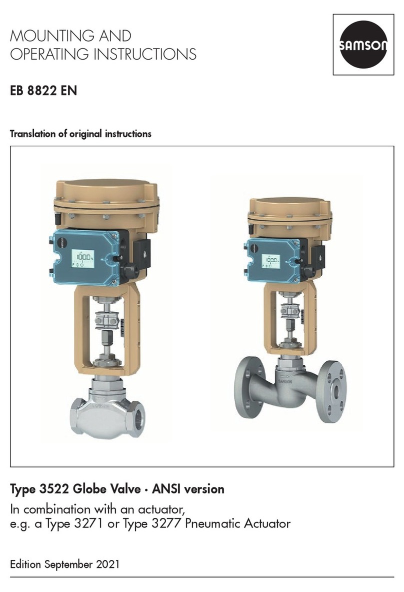 Samson 3522 Mounting and operating instructions