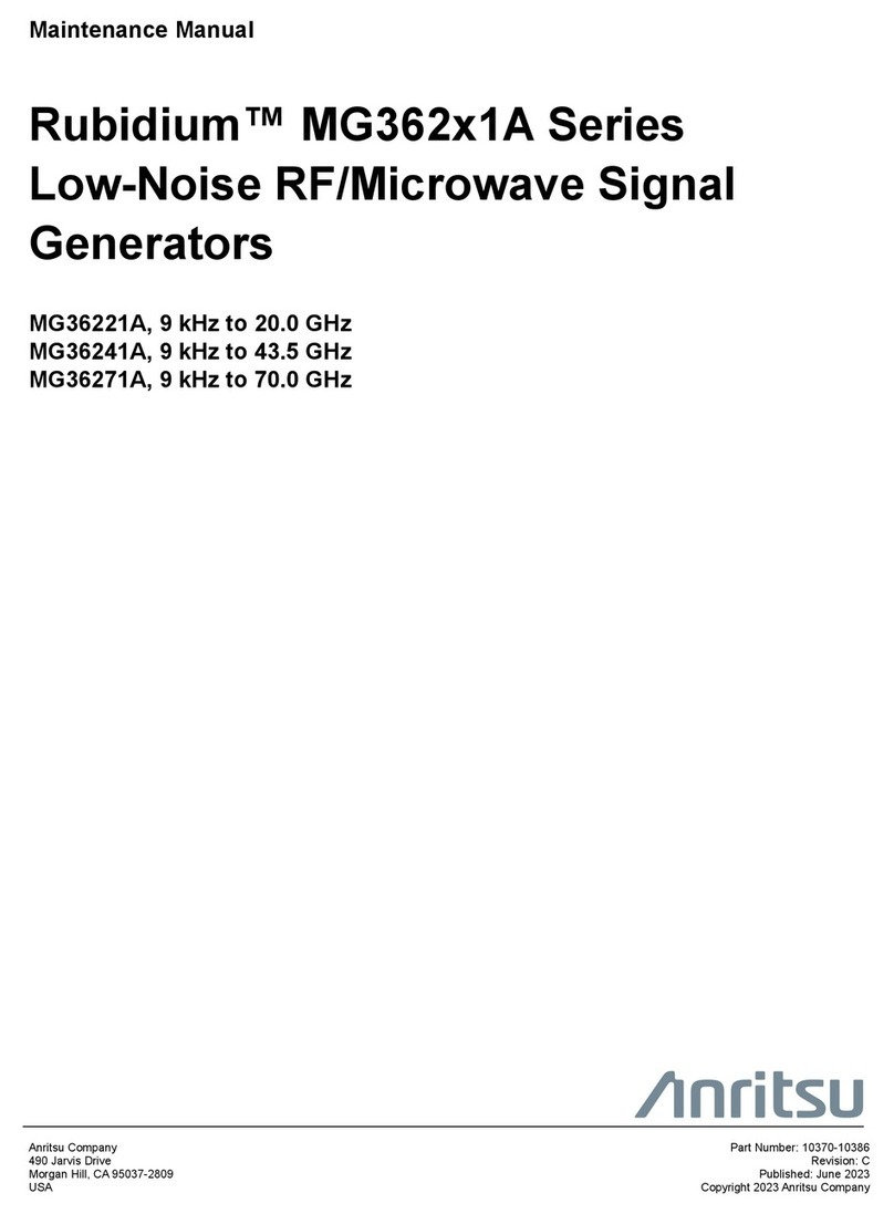 Anritsu Rubidium MG362 1A Series User manual