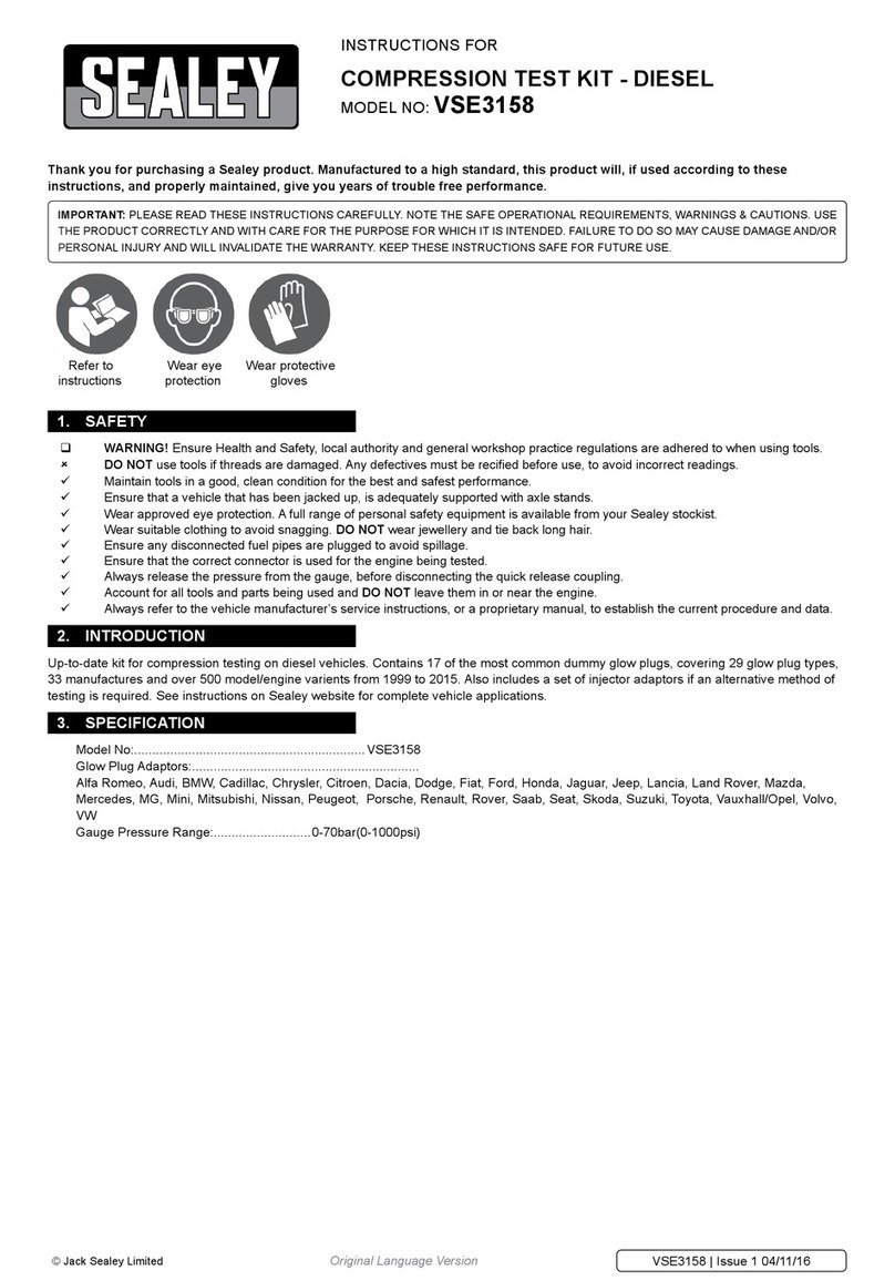 Sealey VSE3158 User manual